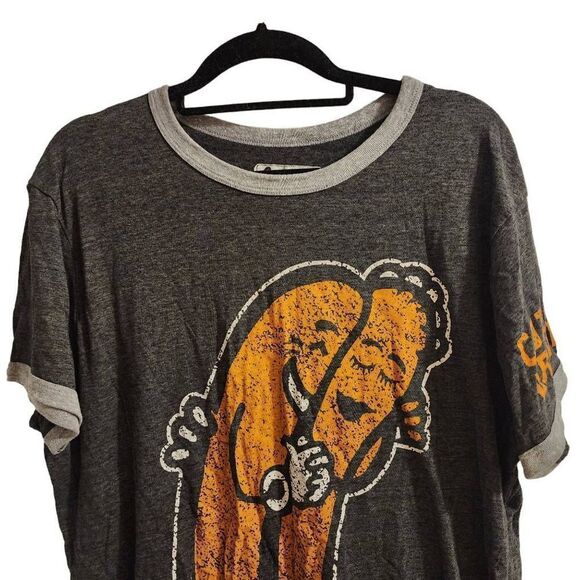 American Road Trip Retro Style Cozy Dog Drive In Men's Ringer T Shirt Size Large - Picture 3 of 9